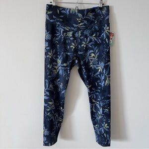 JoyLab Black and Blue Floral Leggings
